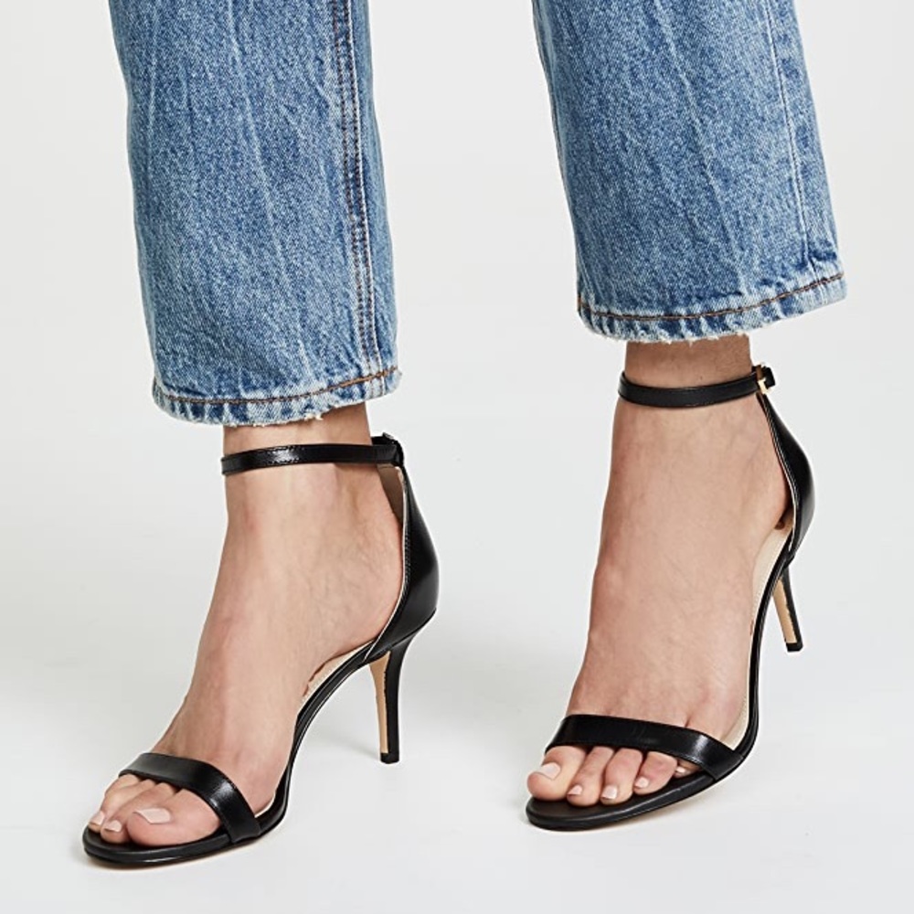 Sam Edelman Patti 3”Heels Sandals Black Leather